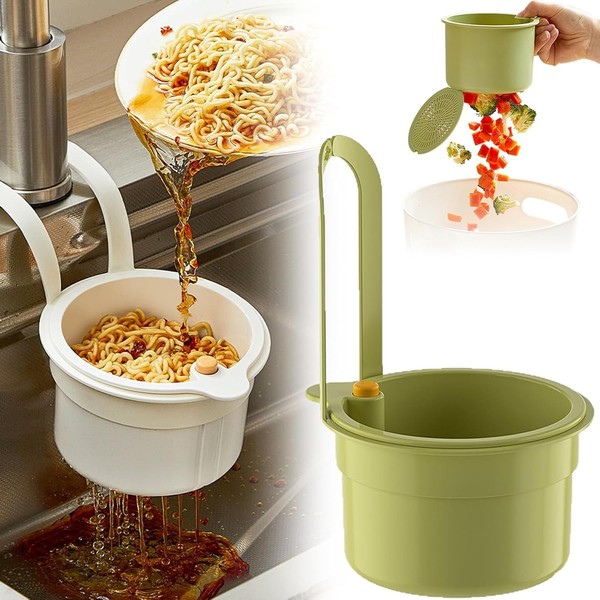 Sink Strainer Basket, Hanging Kitchen Sink Strainer Basket with Press