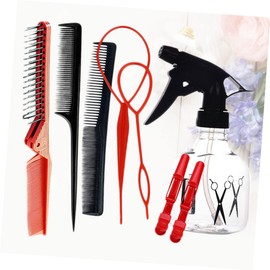 PACKOVE 8pcs Folding Hair Comb Boys and Girls Portable Hair Braiding Tools Includes Comb and Spray Bottle for Easy Diy Styling