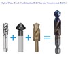 6-Piece Combination Drill Bit Set, HSS Bit Set, 3-in-1 Drill
