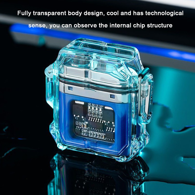 Electric Lighter Double Arc Electronic Pulse Lighter Windproof & Waterproof