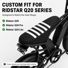 Ebike Seat Cover for Ridstar Q20/Q20 Pro, White Seat Cover