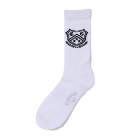Callaway C23293108 Men's Thermal Insulated Crew Socks (Emblem Pattern, Dyna Hot: Far Infrared Radiation), Socks, Golf, 1030_white