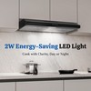 FIREGAS Black Under Cabinet Range Hood 30 Inch, Ducted/Ductless Convertible