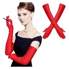 Confianza Guantes Largos De Satén Para Mujer De Moda Accesorios