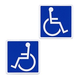 SSC qb600029c01n0 Wheelchair Magnetic Stickers, Right Facing, Left Facing, Set of 2, 2.2 x 2.2 inches (55 x 55 mm)