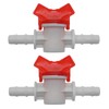 HLGHLG Premium 2-Pack 3/8-Inch ID Barbed Ball Valve In-Line Shut-Off