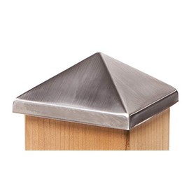Pyramid Post Point Cap 4x4 (3-1/2") - Stainless Steel - 10 Pack