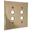 Double Gang Brass Push Button Switch Plate