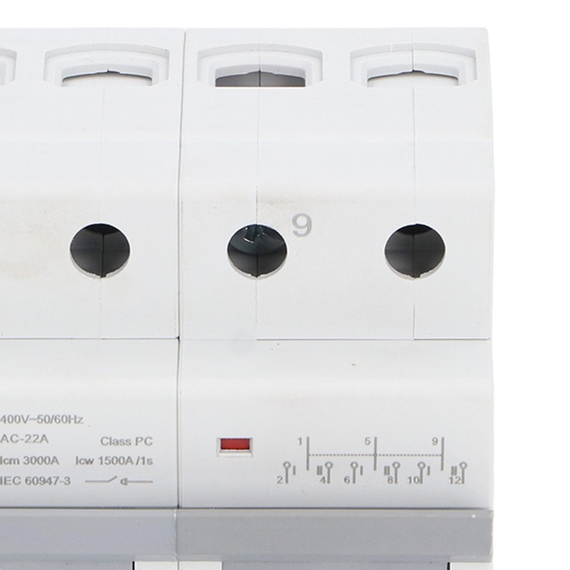 400VAC Dual Power Manual Transfer Switch 35mm DIN Rail Mount