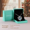 LOUISA SECRET Love Heart Birthstone Necklaces for Women 925 Sterling