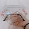 Kawaii Sakura Glasses With Chain - Cute Cosplay Accessories, Glass