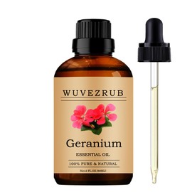 Wuvezrub Geranium Essential Oil, 60ML Pure and Natural for Aromatherapy Diffuser - 2 Fl Oz