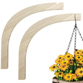Primst 2 Pack Wooden Plant Wall Hanger,Plant Hanger Hook for Planters, Lanterns, Flower Brackets,and Decorations,Plant Hooks for Wall