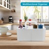 giteo bedding Storage Baskets, 2 Pcs Plastic Organiser with Handle,