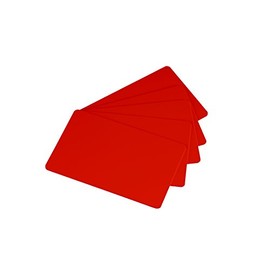 Pack of 500 Red CR80 PVC Cards | 30 mil by easyIDea