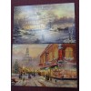Thomas Kinkade Postcards Victorian Christmas Sunset, Christmas Wish (2) cards