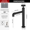 BWE Black Bathroom Faucet Vessel Sink Faucet Industrial Pipe Style