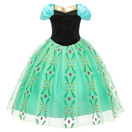 Girls Princess Dress Up Birthday Party Luxury Cosplay Costume Outfit with Accessories