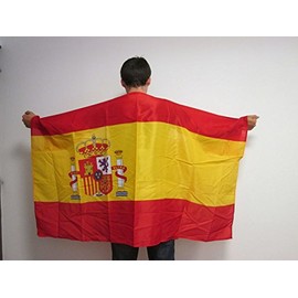 AZ FLAG Spain Body Flag 3' x 5' - Spanish Cape Fan Flags 90 x 150 cm - Banner 3x5 ft