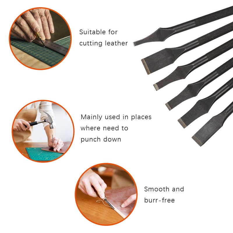 Prong Chisel Slot Punch DIY Cutter Portable Leather Cutting Tool