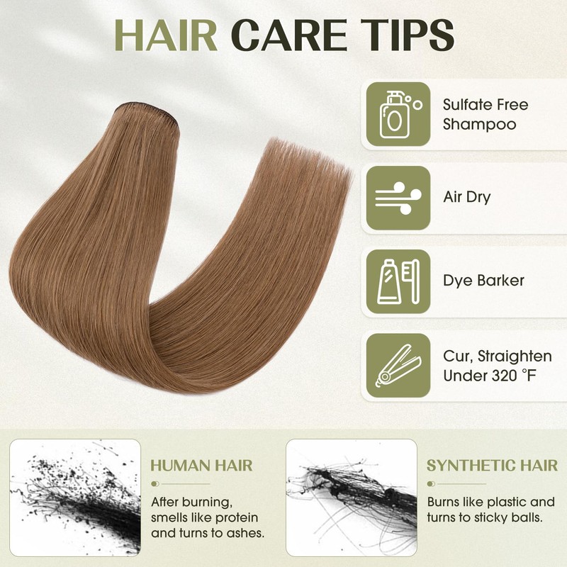 S-noilite 14 Inch Clip in Hair Extensions 100% Human Hair