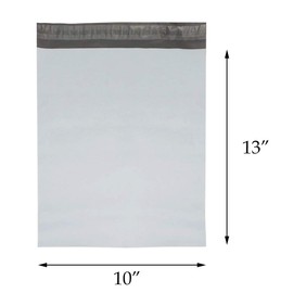 9527 Product Poly Mailers Envelopes Shipping Bags Self Sealing, 100 Bags,10"x13" (White)