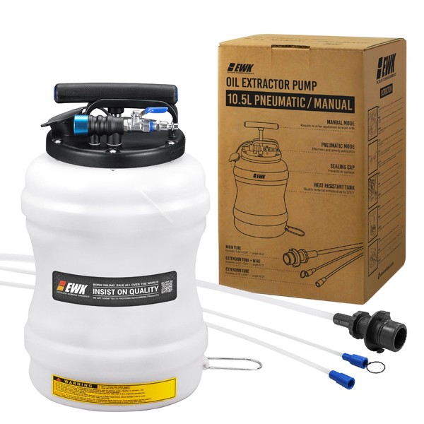 EWK EWK Patented 10.5L Pneumatic/Manual Oil Extractor for Oil Change