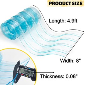 Dog Door Replacement Flaps Plastic Vinyl Strip for DIY Cat House, Eco-Friendly Clear Dog House Kennel Door Flap Strips - 8 in x 4.9 ft