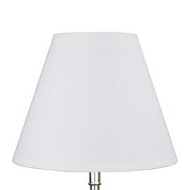 FenchelShades.com Lampshade 5" Top Diameter x 10" Bottom Diameter x 8" Slant Height with Clip-On Attachment for Standard Edison-Style Lightbulb (Linen White with Binding Tape)