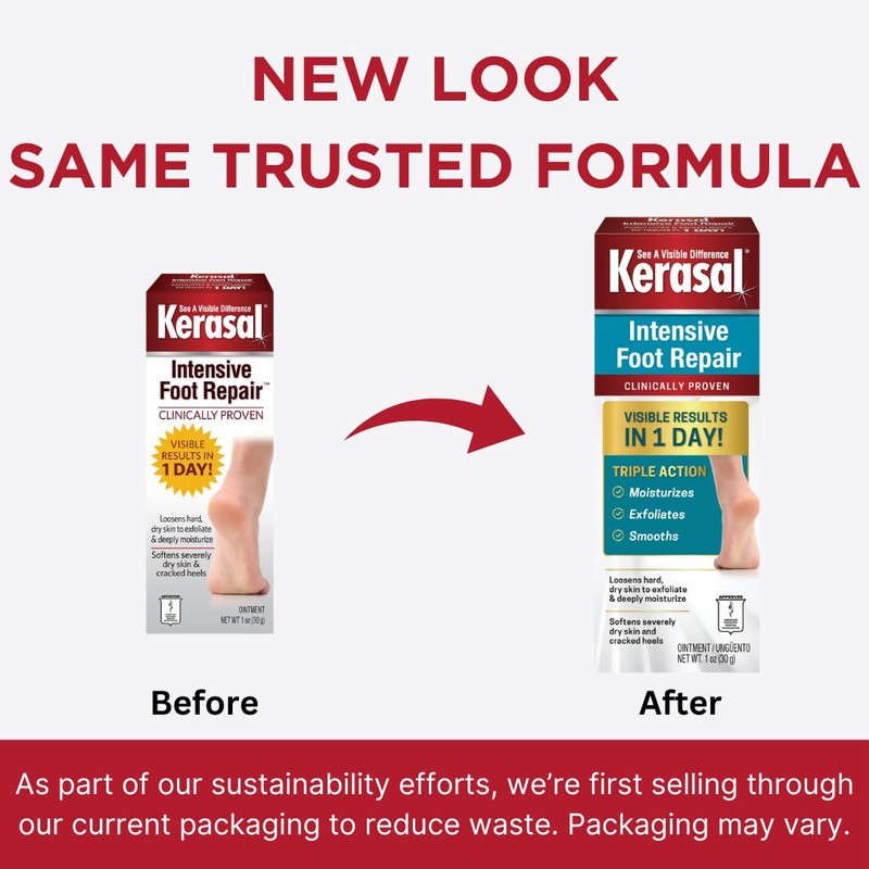 Kerasal Intensive Foot Repair Skin Healing Ointment for Cracked Heels