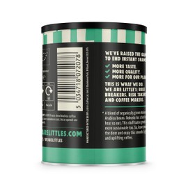 Little's Instant Coffee - Organic Coffee Instant, Deliciously Smooth, Light and Uplifting Premium Freeze Dried Littles Coffee Powder - Perfect for Latte or Iced Coffee - 500g Tin