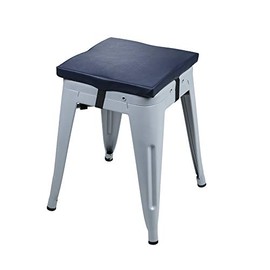 Lominc Square Seat Cushion 12x12 inch, Waterproof Leather Square Chair Pad, Anti Slip, Perfect for Metal/Wood Stool Chairs, Black(Cushion Only)