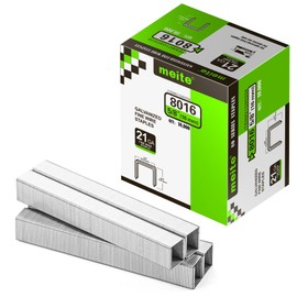 meite 21 Gauge Upholstery Staples, 1/2-Inch Crown with 5/8-Inch Length Galvanized Heavy Duty Staples for Staple Guns MT8016, MT8016S, and MT8016SLN (10,000 Counts)