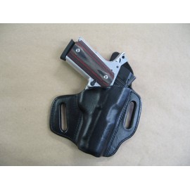 para Ordnance Warthog 1911 OWB Leather 2 Slot Molded Pancake Belt Holster CCW Black RH