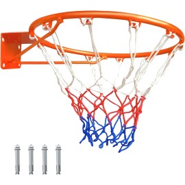 Unbranded 18" Basketball Rim Replacement Outdoor Heavy Duty Hanging Flex Hoop Net Outdoor