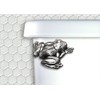 Frog Toilet Flush Handle Front Mount in Satin Pewter