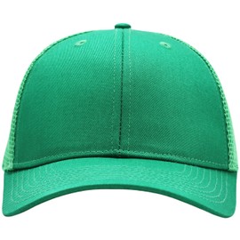 YEANIY M,L,XL,2XL Classic Mesh Green Trucker Hat,Blank Adjustable Solid Color Snapback Baseball Cap for Women Men