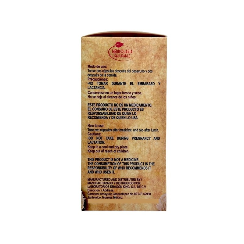 Hongo Melena de León Vitamina C 80 cáps Herbolaria Saludable
