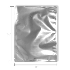 PackFreshUSA: Gallon (10" x 14") AirTight Mylar Bags for Long-Term Food Storage - Genuine Standard Thickness -Air Tight - Heat Sealable - Food Grade - Rounded Corners - Free Guide - Pack of 100