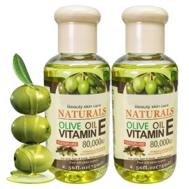 2PCS Olive Vitamin E Skin Oil,Anti Dry Body Oil,Firming Face Oil and Serum,Face & Body Skincare.Vitamin E Olive Bodu Oil,Natural Body Massage Oil,Hydrating Body Oil for Dry Skin,Relieve Dryness-75ML