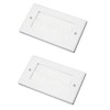 electrosmart White Double Gang Brushplate with White Brushes/Brush Strip Wallplate/Wall