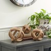 Deco 79 Wood Geometric Handmade Decorative Sculpture Beaded Home Decor