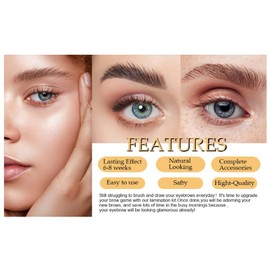 JasCherry Eyebrow Lifting Set, Instant Professional Brow Lift Kit at Home, DIY Eyebrow Perm for Fuller, Thicker Brows, Durable 8 Weeks, Ideal for Parties, Birthdays