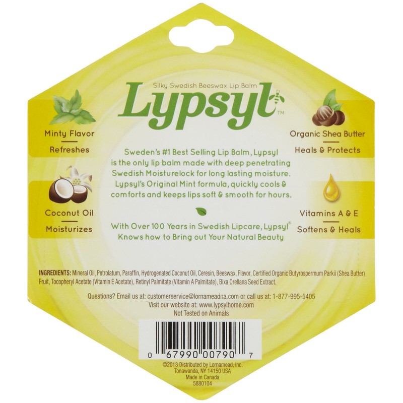LypSyl LypMoisturizer, Original Mint, 0.1-Ounce, 2 Pack