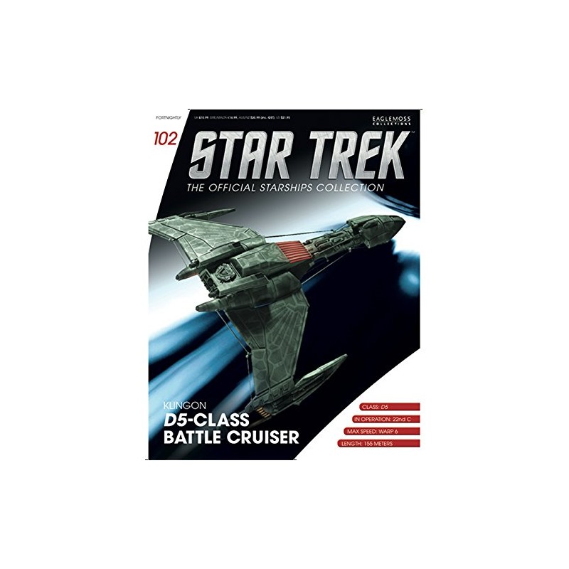 Eaglemoss Star Trek Starships Collection #102 Klingon D5-Class Battle Cruiser