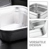 ULTECHNOVO Stainless Steel Washing Basin Square Mixing Bowl for Fruit