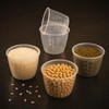 2pcs Plastic Rice Measuring Cup, 160 ml Transparent Clear Measuring