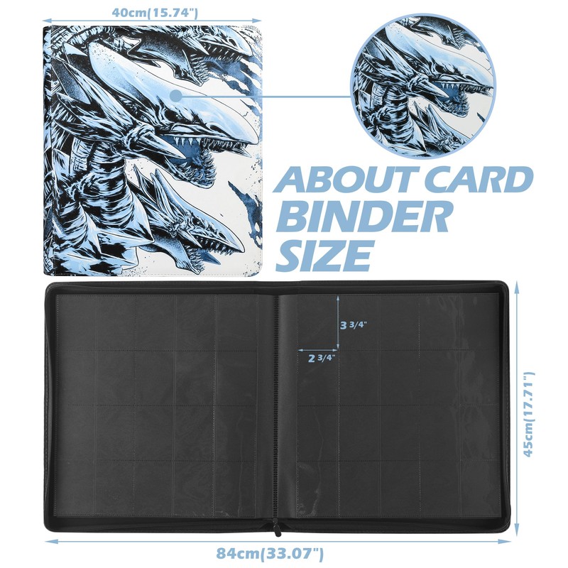 DRZERUI 2000 Pocket Card Binder，20 Pocket Card Binder for 2000