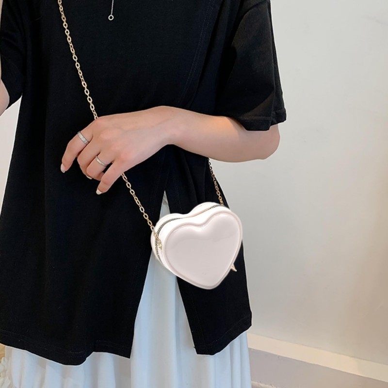 APOSITV Heart Shoulder Bag, Women's, Pochette, Pouch, Bag, Heart-Shaped, Cross-Body