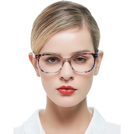 MARE AZZURO Readers Women +275 Female Reading Glasses 2.75 Anti-glare Reader Rectangles +2.75 with Spring Hinge